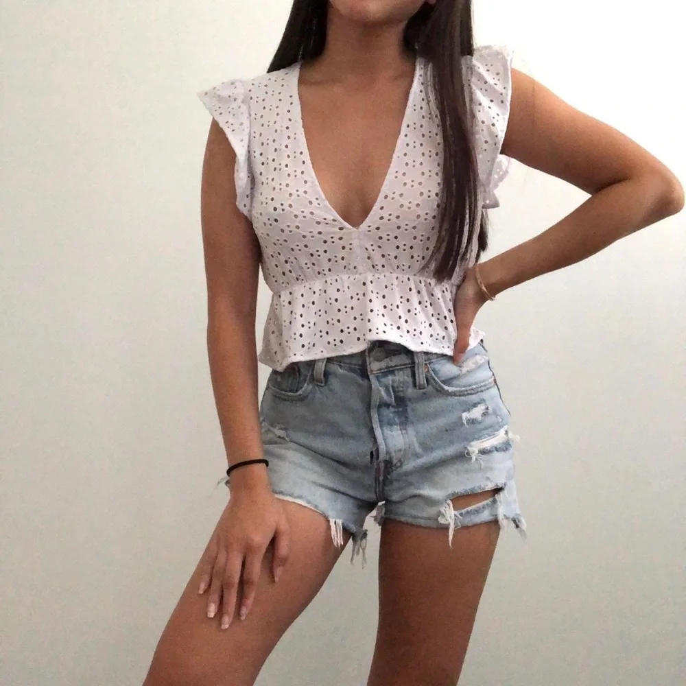 Pull & Bear Peplum Crop Top - Picture 1 of 6